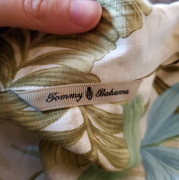 Mens Tommy Bahamma Button Up Short Sleeve Shirt - Picture 3 of 4